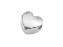 Sterling Silver Sweet Heart Bead Tube for European Charm Bracelets 10mm