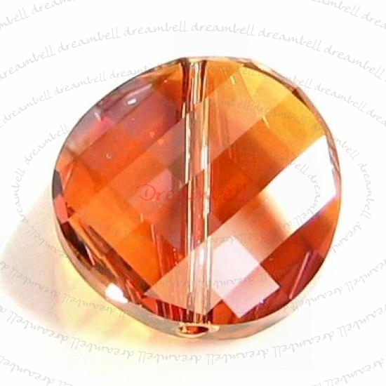 1x Swarovski Elements Crystal 5621 Twist Bead Crystal Copper 22mm