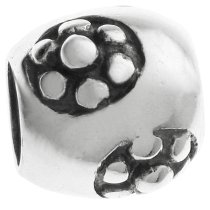 Sterling Silver Daisy flower Bead 10mm for European Charm Bracelets