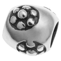 Sterling Silver Daisy flower Bead 10mm for European Charm Bracelets