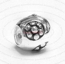 Sterling Silver Daisy flower Bead 10mm for European Charm Bracelets