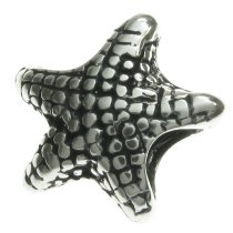 Sterling Silver Star Fish Bead 14mm for European Charm Bracelets