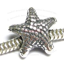Sterling Silver Star Fish Bead 14mm for European Charm Bracelets