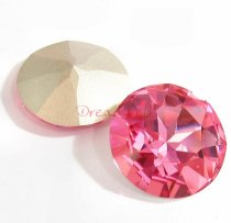 1x Swarovski Elements Cabochon Round Stone Crystal 1201 Rose Pink 27mm
