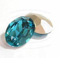 2x Swarovski Elements Oval Cabochon Stone Crystal 4120 Indicolite 18mm x 13mm