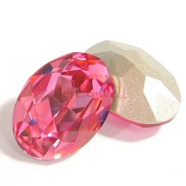 2x Swarovski Elements Oval Cabochon Stone Crystal 4120 Rose 18mm x 13mm