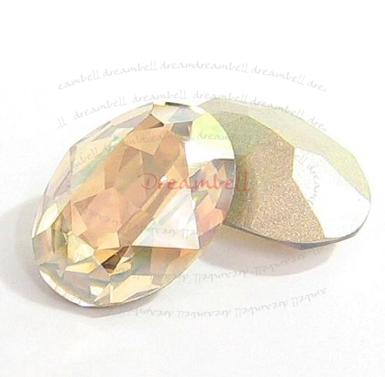 2x Swarovski Elements Oval Cabochon Stone Crystal 4120 Golden Shadow 18mm x 13mm