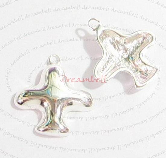 1x Bright Sterling silver Little Bird dangle Charm 13.5mm