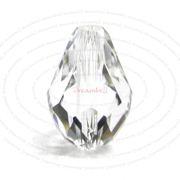 6x Swarovski Elements Crystal 5500 Teardrop Briolette Beads Clear 9x6mm