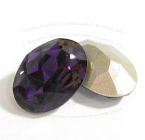 2x Swarovski Elements Oval Cabochon Stone Crystal 4120 Purple Velvet 18mm x 13mm