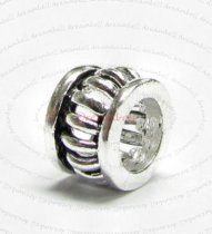 Sterling Silver bead Tube 7mm for European Charm Bracelets