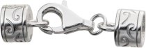 1 x STERLING SILVER Bead 5mm LEATHER Cord END CAP with 11mm Lobster Clasp