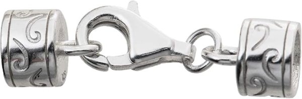 1 x STERLING SILVER Bead 5mm LEATHER Cord END CAP with 11mm Lobster Clasp
