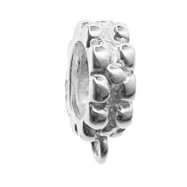 1x Sterling silver Pendant Charm Connector Cord Ring Slide for European Charm