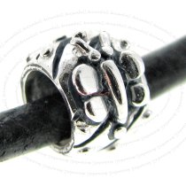 Sterling Silver Butterfly Dots Bead Tube for European Charm Bracelets