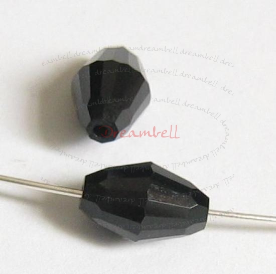 6x Swarovski Crystal Elements 5200 Barrel Bead Spacer Jet Black 9mm