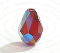 6x Swarovski Elements Crystal 5500 Tear Drop Briolette Beads Siam AB 9x6mm