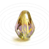 6x Swarovski Elements Crystal 5500 Tear Drop Briolette Beads Light Colorado Topaz AB 9x6mm