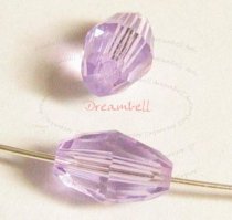 6x Swarovski Crystal Elements 5200 Olive Bead Spacer Violet