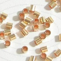 50x 14k gold filled CRIMP BEADS 2x2mm Tube 2mm