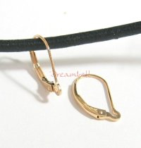 2x 14K Gold Filled Interchangeable Leverback earwires Lever back