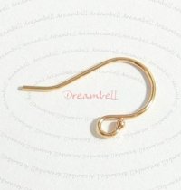 2x 14K Gold Filled Ear wire earwires Dot French Hook