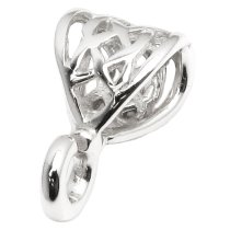 1x 925 Sterling Silver Bail Celtic Flower Clasp Pendant Connector