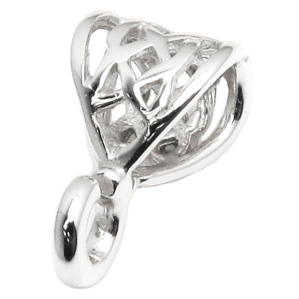 1x 925 Sterling Silver Bail Celtic Flower Clasp Pendant Connector