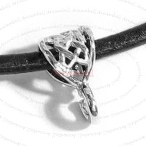1x 925 Sterling Silver Bail Celtic Flower Clasp Pendant Connector