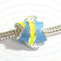 Sterling Silver Enamel Angel Fish Enamel bead for European Charm Bracelets