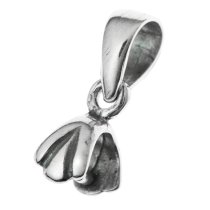 1x BALI STERLING SILVER PENDANT PINCH CLASP W/ BAIL