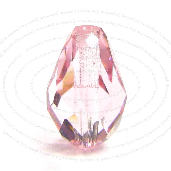 2x Swarovski Elements Crystal 5500 Tear Drop Briolette Beads Light Rose