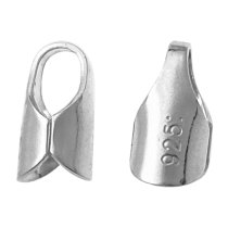 10x STERLING SILVER BRIGHT 3mm ROUND LEATHER Cord END CAP
