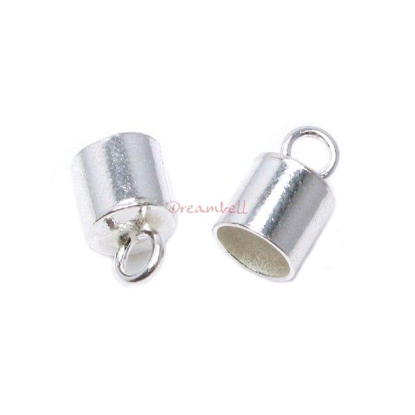 2x STERLING SILVER Bead 8mm LEATHER Cord END CAP