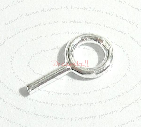 4x Sterling Silver eye pins pearl pendant pendant connector bail