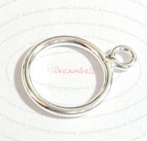 2x Sterling Silver CLOSED DOUBLE Pendant Connector JUMP RING 10mm