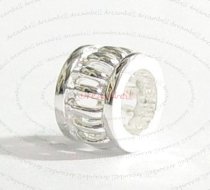 Bright Sterling Silver bead Tube 7.3mm for European Charm Bracelets
