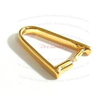 1x 14K Real Gold Silver Pendant Connector Bail Clasp 14.3mm