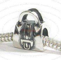 Sterling Silver Handbag for European Charm Bracelets