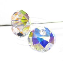 2x Swarovski Crystal Elements 5040 Briolette Bead Rondelle Spacer Clear AB 12mm