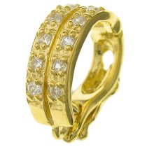 Gold STR Silver CZ Crystal CHANGEABLE PENDANT CLASP BAIL SLIDER secure lock