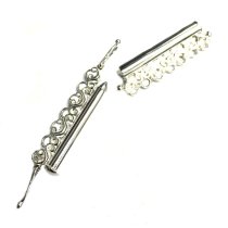 1x Sterling Silver Butterfly 7 strand Lock Clasp 13x30mm