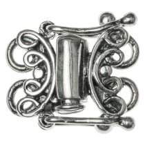 1x Bali Sterling Silver Butterfly 2 strand Pearl Box Clasp