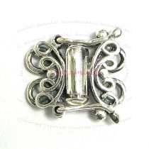 1x Bali Sterling Silver Butterfly 2 strand Pearl Box Clasp