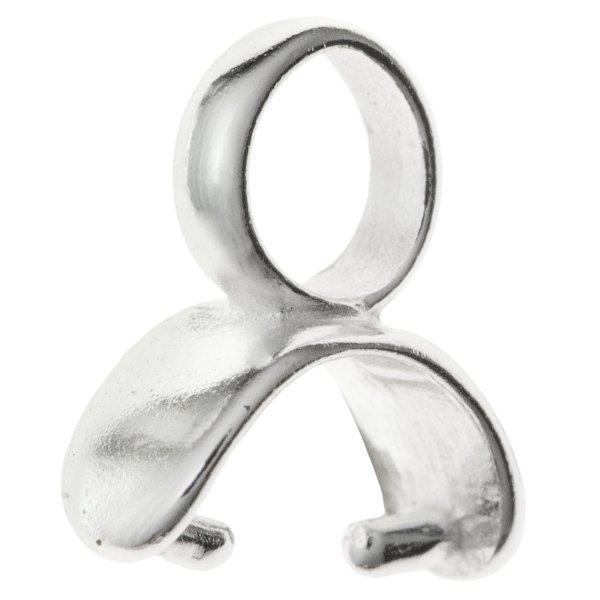 STERLING SILVER Bail Pinch Pendant Dangle Clasp M