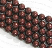 50x Swarovski Crystal Pearls 5810 Round Maroon 6mm
