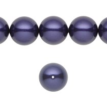 50x Swarovski Crystal Pearls 5810 Round Dark Purple 4mm