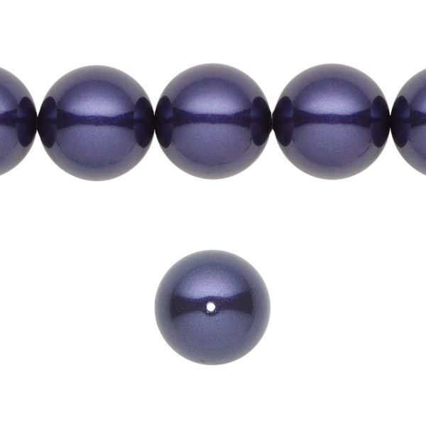 50x Swarovski Crystal Pearls 5810 Round Dark Purple 4mm