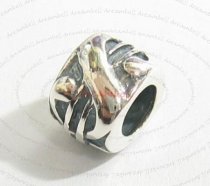 Antique Sterling Silver DOLLAR SIGN LOGO Bead for European Charm Bracelets