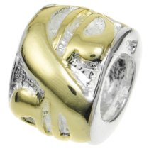 14k gold Plated 925 Sterling Silver Silver DOLLAR SIGN LOGO Bead for European Charm Bracelets
